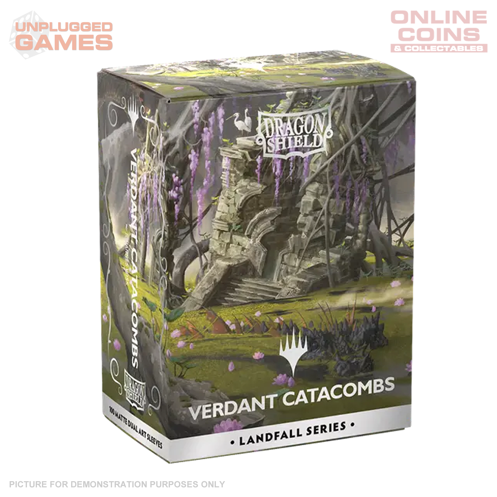 Dragon Shield Sleeves – Matte Dual Art – MTG Landfall Series Verdant Catacombs